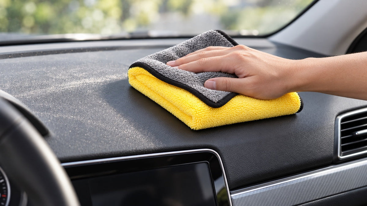 Lavage d'une voiture à la microfibre sans rayures