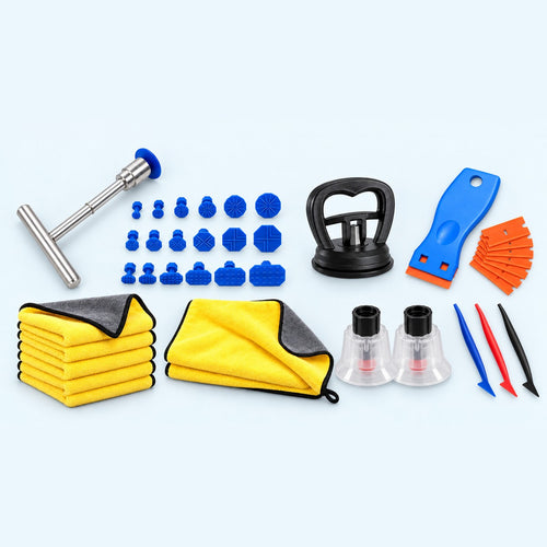 Contenu du coffret Zen complet : les 7 outils, dont le lot de 2 buses à mousse