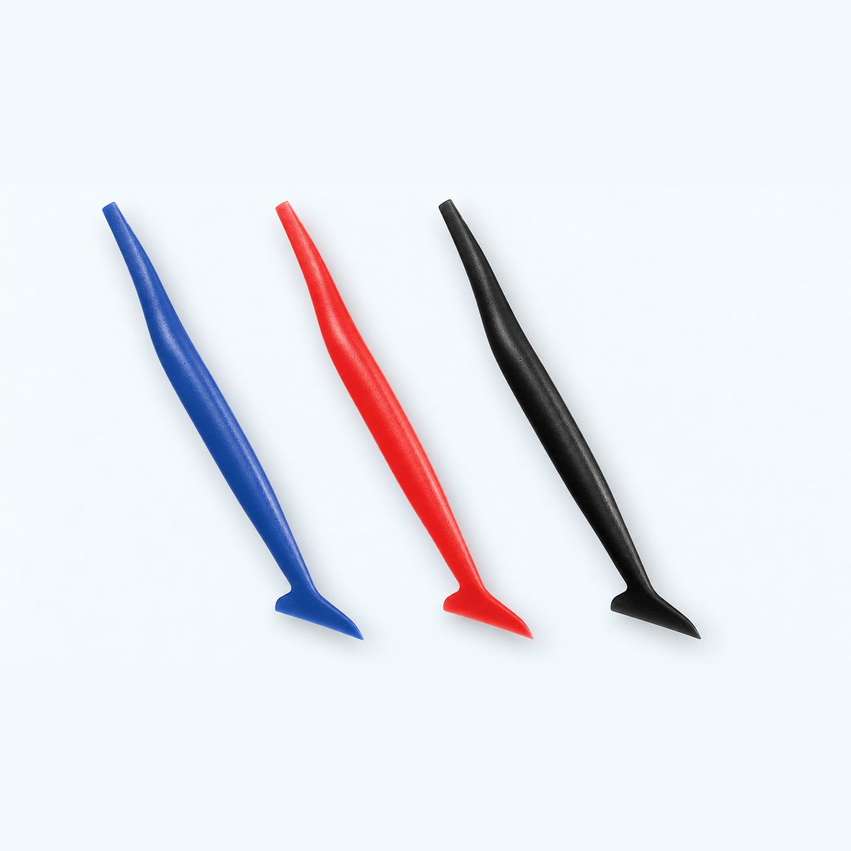 Lot de 3 micro-raclettes bleue, rouge et noire